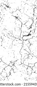 Distress Grunge Texture. Seamless Pattern. Halftone Old, Retro Background. Broken, Cracked Wall Texture. Scratched, Dirt Print. Black and White Grunge Style. Noise Rough Design. Vector Illustration.