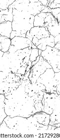 Distress Grunge Texture. Seamless Pattern. Halftone Old, Retro Background. Broken, Cracked Wall Texture. Scratched, Dirt Print. Black and White Grunge Style. Noise Rough Design. Vector Illustration.