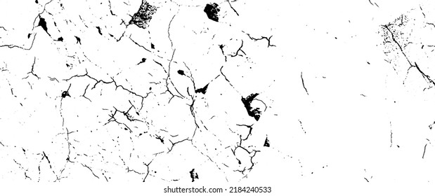 Distress Grunge Texture. Seamless Pattern. Halftone Old, Retro Background. Broken, Cracked Wall Texture. Scratched, Dirt Print. Black and White Grunge Style. Noise Rough Design. Vector Illustration.