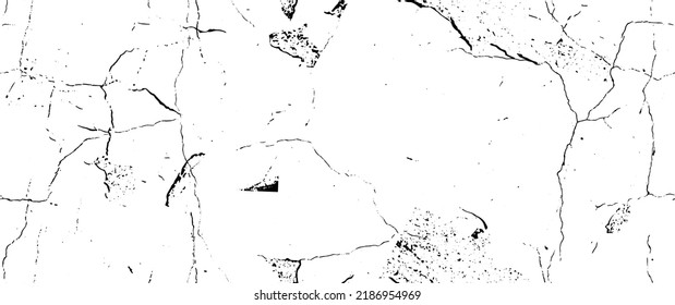 Distress Grunge Texture. Seamless Pattern. Halftone Old, Retro Background. Broken, Cracked Wall Texture. Scratched, Dirt Print. Black and White Grunge Style. Noise Rough Design. Vector Illustration.