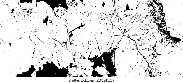 La textura de desgarre de la angustia. Patrón sin inconvenientes. Fondo Retro Antiguo De Medio Tono. Textura de pared rota y rota. Impresión Scratched, Dirt. Estilo de Grunge negro y blanco. Diseño ruidoso. Ilustración vectorial.