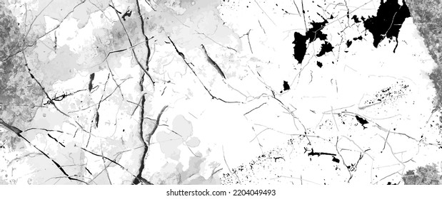 Distress Grunge Texture. Seamless Pattern. Halftone Old, Retro Background. Broken, Cracked Wall Texture. Scratched, Dirt Print. Black and White Grunge Style. Noise Rough Design. Vector Illustration.