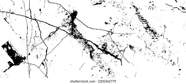 Distress Grunge Texture. Seamless Pattern. Halftone Old, Retro Background. Broken, Cracked Wall Texture. Scratched, Dirt Print. Black and White Grunge Style. Noise Rough Design. Vector Illustration.