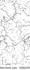 Distress Grunge Texture. Seamless Pattern. Halftone Old, Retro Background. Broken, Cracked Wall Texture. Scratched, Dirt Print. Black and White Grunge Style. Noise Rough Design. Vector Illustration.