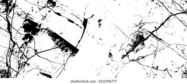La textura de desgarre de la angustia. Patrón sin inconvenientes. Fondo Retro Antiguo De Medio Tono. Textura de pared rota y rota. Impresión Scratched, Dirt. Estilo de Grunge negro y blanco. Diseño ruidoso. Ilustración vectorial.