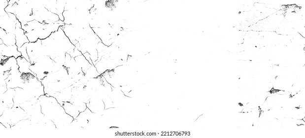 Distress Grunge Texture. Seamless Pattern. Halftone Old, Retro Background. Broken, Cracked Wall Texture. Scratched, Dirt Print. Black and White Grunge Style. Noise Rough Design. Vector Illustration.