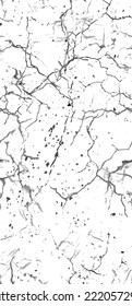 Distress Grunge Texture. Seamless Pattern. Halftone Old, Retro Background. Broken, Cracked Wall Texture. Scratched, Dirt Print. Black and White Grunge Style. Noise Rough Design. Vector Illustration.