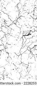 Distress Grunge Texture. Seamless Pattern. Halftone Old, Retro Background. Broken, Cracked Wall Texture. Scratched, Dirt Print. Black and White Grunge Style. Noise Rough Design. Vector Illustration.