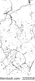 Distress Grunge Texture. Seamless Pattern. Halftone Old, Retro Background. Broken, Cracked Wall Texture. Scratched, Dirt Print. Black and White Grunge Style. Noise Rough Design. Vector Illustration.