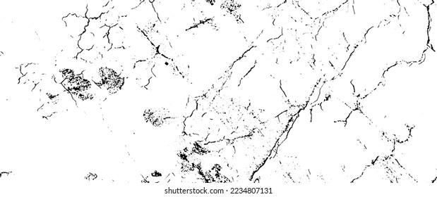 Distress Grunge Texture. Seamless Pattern. Halftone Old, Retro Background. Broken, Cracked Wall Texture. Scratched, Dirt Print. Black and White Grunge Style. Noise Rough Design. Vector Illustration.
