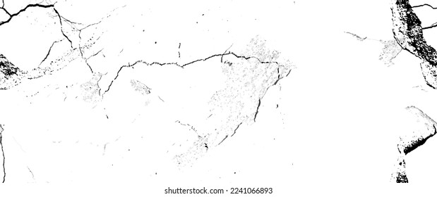 Distress Grunge Texture. Seamless Pattern. Halftone Old, Retro Background. Broken, Cracked Wall Texture. Scratched, Dirt Print. Black and White Grunge Style. Noise Rough Design. Vector Illustration.