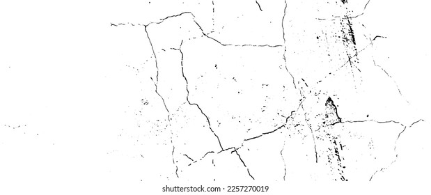 Distress Grunge Texture. Seamless Pattern. Halftone Old, Retro Background. Broken, Cracked Wall Texture. Scratched, Dirt Print. Black and White Grunge Style. Noise Rough Design. Vector Illustration.