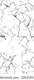 Distress Grunge Texture. Seamless Pattern. Halftone Old, Retro Background. Broken, Cracked Wall Texture. Scratched, Dirt Print. Black and White Grunge Style. Noise Rough Design. Vector Illustration.