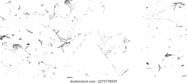 Distress Grunge Texture. Seamless Pattern. Halftone Old, Retro Background. Broken, Cracked Wall Texture. Scratched, Dirt Print. Black and White Grunge Style. Noise Rough Design. Vector Illustration.