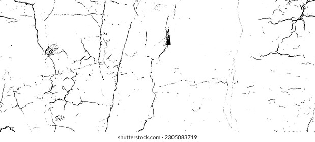 Distress Grunge Texture. Seamless Pattern. Halftone Old, Retro Background. Broken, Cracked Wall Texture. Scratched, Dirt Print. Black and White Grunge Style. Noise Rough Design. Vector Illustration.