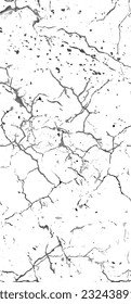 Distress Grunge Texture. Seamless Pattern. Halftone Old, Retro Background. Broken, Cracked Wall Texture. Scratched, Dirt Print. Black and White Grunge Style. Noise Rough Design. Vector Illustration.