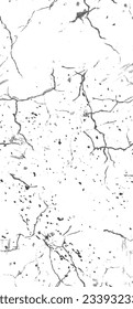 Distress Grunge Texture. Seamless Pattern. Halftone Old, Retro Background. Broken, Cracked Wall Texture. Scratched, Dirt Print. Black and White Grunge Style. Noise Rough Design. Vector Illustration.