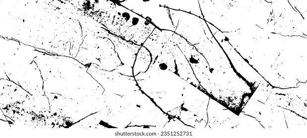 La textura de desgarre de la angustia. Patrón sin inconvenientes. Fondo Retro Antiguo De Medio Tono. Textura de pared rota y rota. Impresión Scratched, Dirt. Estilo de Grunge negro y blanco. Diseño ruidoso. Ilustración vectorial.