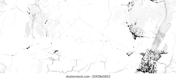 Distress Grunge Texture. Seamless Pattern. Halftone Old, Retro Background. Broken, Cracked Wall Texture. Scratched, Dirt Print. Black and White Grunge Style. Noise Rough Design. Vector Illustration.