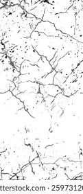 Distress Grunge Texture. Seamless Pattern. Halftone Old, Retro Background. Broken, Cracked Wall Texture. Scratched, Dirt Print. Black and White Grunge Style. Noise Rough Design. Vector Illustration.