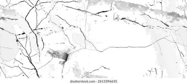 Distress Grunge Texture. Seamless Pattern. Halftone Old, Retro Background. Broken, Cracked Wall Texture. Scratched, Dirt Print. Black and White Grunge Style. Noise Rough Design. Vector Illustration.