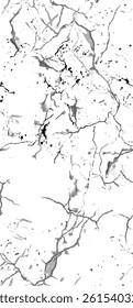 Distress Grunge Texture. Seamless Pattern. Halftone Old, Retro Background. Broken, Cracked Wall Texture. Scratched, Dirt Print. Black and White Grunge Style. Noise Rough Design. Vector Illustration.