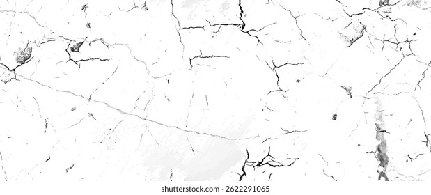 Distress Grunge Textur. Nahtloses Muster. Halbton alt, Retro-Hintergrund. Gebrochene, gebrochene Wandstruktur. Kratzer, Schmutzabdruck. Schwarz-Weiß-Grunge-Stil. Rauschendes Design. Vektorgrafik.