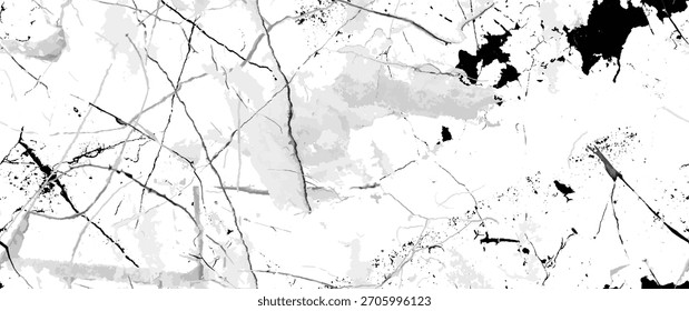 Textura del Grunge de Distress. Patrón sin fisuras. Medio tono viejo, fondo retro. Textura De Pared Rota Y Agrietada. Rasguñado, impresión de la suciedad. Estilo Grunge blanco y negro. Ruido Diseño áspero. Ilustración vectorial.
