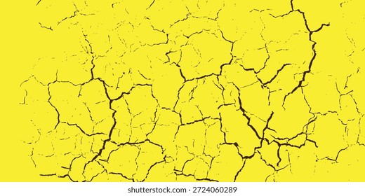 Textura de angústia Grunge. Padrão Perfeito. Meio-Tom Antigo, Plano De Fundo Retro. Textura De Parede Quebrada E Rachada. Rascunhado, impressão suja. amarelo e marrom estilo Grunge. Design Ruidoso. Ilustração de vetor.