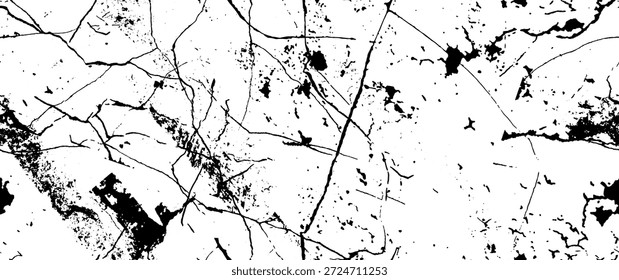 Textura del Grunge de Distress. Patrón sin fisuras. Medio tono viejo, fondo retro. Textura De Pared Rota Y Agrietada. Rasguñado, impresión de la suciedad. Estilo Grunge blanco y negro. Ruido Diseño áspero. Ilustración vectorial.