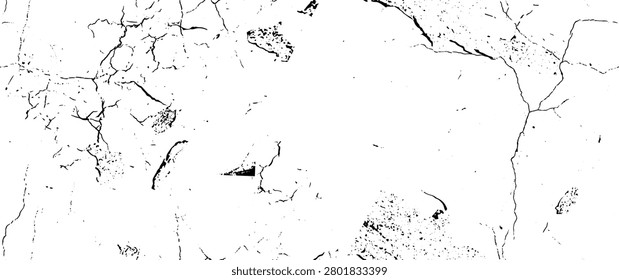 Distress Grunge Texture. Seamless Pattern. Halftone Old, Retro Background. Broken, Cracked Wall Texture. Scratched, Dirt Print. Black and White Grunge Style. Noise Rough Design. Vector Illustration.