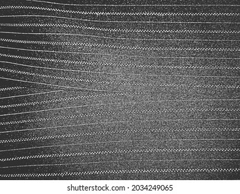 Grunge de socorro textura vectorial de tela con rayas, bolsa, saco, saco, paño de chaqueta, bolsa, saco. Fondo blanco y negro. ilustración EPS 8
