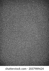 Grunge de socorro textura vectorial de tela, bolsa, saco, saco, paño de chaqueta, bolsa, saco. Fondo negro y blanco EPS 8 ilustración