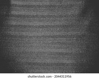 Distress grunge vector texture of fabric, bag, sack, sac, sackcloth, bagging, sacking. Black and white background EPS 8 illustration