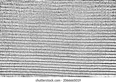 Distress grunge vector texture of fabric, bag, sack, sac, sackcloth, bagging, sacking. Black and white background. EPS 8 illustration