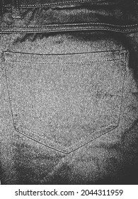 Distress grunge vector texture of jeans fabric with holes, bag, sack, sac, sackcloth, bagging, sacking. Black and white background. EPS 8 illustration