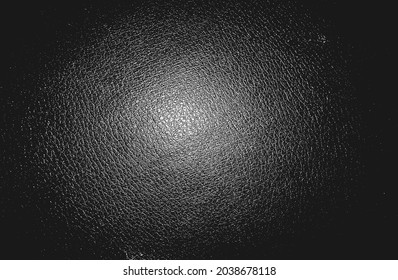 Distress grunge vector texture of natural genuine leather. Black and white background. EPS 8 illustration