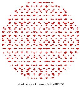 Distress Heart Stamp Texture Red Color For Your Design. EPS10 vector.