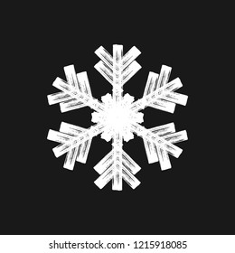 Distress marker painted snowflake shape. Grunge isolated star. Brushed grainy christmas design template. Icon, badge, label, certificate background. Artistic design element. EPS10 vector.