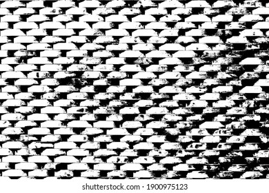 Distress old brick wall texture. Black and white grunge background. 