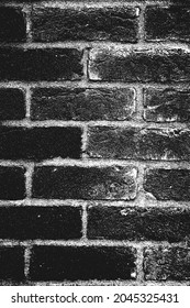 La textura de pared de ladrillo antiguo en peligro. Fondo negro y blanco. Ilustración vectorial EPS8.