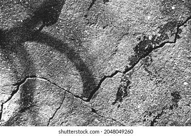 La textura de pared de ladrillo antiguo en peligro. Fondo negro y blanco. Ilustración vectorial EPS8.