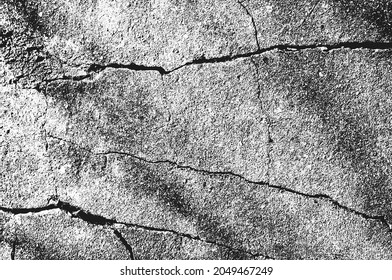 Distress old brick wall texture. Black and white grunge background. EPS8 vector illustration.