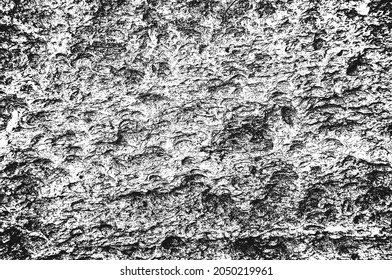 Distress old brick wall texture. Black and white grunge background. EPS8 vector illustration.