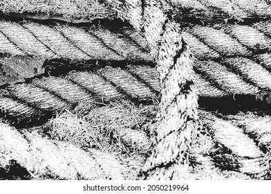 Distress old brick wall texture. Black and white grunge background. EPS8 vector illustration.