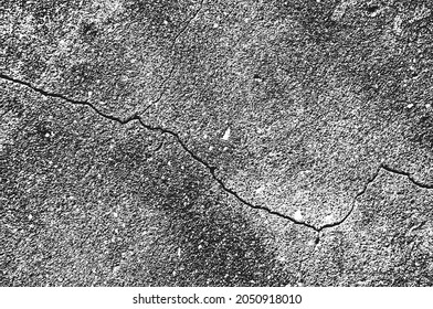 Distress old brick wall texture. Black and white grunge background. EPS8 vector illustration.