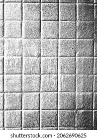 Pase la textura antigua con baldosas de suelo o rectángulo de pared. Fondo negro y blanco. Ilustración vectorial EPS8.
