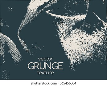 Distress Overlay Background. Retro Empty Design Element. Grunge Fiber Texture. Grainy texture of weaving fabric.