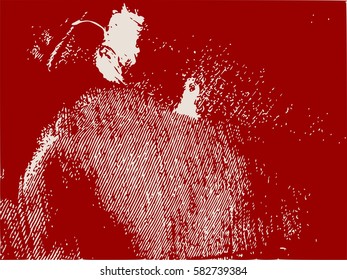 Distress Overlay Background. Retro Empty Design Element. Grunge Fiber Texture. Grainy texture of weaving fabric.