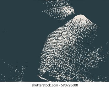 Distress Overlay Background. Retro Empty Design Element. Grunge Fiber Texture. Grainy texture of weaving fabric.